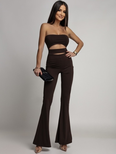 DOPASOWANY KOMBINEZON MAXI CZEKOLADOWY