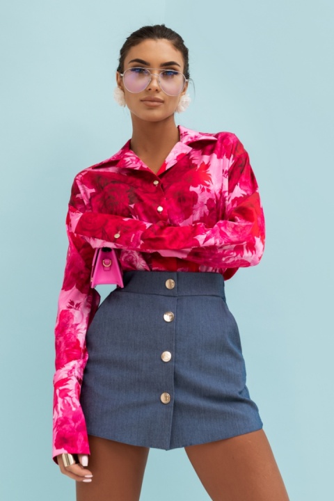 KOSZULA SATYNOWA PREMIUM MADDIE RÓŻOWA