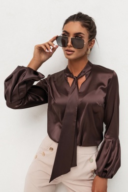 KOSZULA SATYNOWA PREMIUM VIVIENNE BRĄZOWA