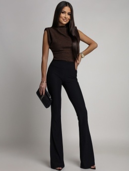 SPODNIE DZWONY CZARNE